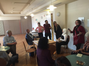 Meeting at Café Stuttgart (Residence Center for refugees)